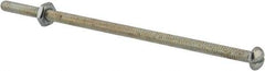 Value Collection - #10-24 UNC, 5" Length Under Head Slotted Drive Machine Screw - Round Head, Grade 2 Steel, Zinc-Plated Finish, Without Washer - Industrial Tool & Supply