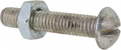 Value Collection - 5/16-18 UNC, 1-3/4" Length Under Head Slotted Drive Machine Screw - Round Head, Grade 2 Steel, Zinc-Plated Finish, Without Washer - Industrial Tool & Supply