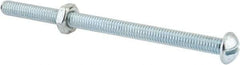 Value Collection - 5/16-18 UNC, 5" Length Under Head Slotted Drive Machine Screw - Round Head, Grade 2 Steel, Zinc-Plated Finish, Without Washer - Industrial Tool & Supply