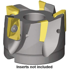 Kennametal - 10 Inserts, 100mm Cut Diam, 32mm Arbor Diam, 14.2mm Max Depth of Cut, Indexable Square-Shoulder Face Mill - 0/90° Lead Angle, 50mm High, ED.T 1404.. Insert Compatibility, Through Coolant, Series Mill 1-14 - Industrial Tool & Supply