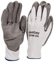 Honeywell - Size 2XL (11), ANSI Cut Lvl 3, Abrasion Lvl 5, Polyurethane Coated Cut Resistant Gloves - 9.5" Long, Palm & Fingers Coated, HPPE Lining, Knit Wrist, Light Gray/Gray, Paired - Industrial Tool & Supply