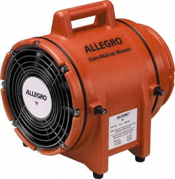 Allegro - 8" Inlet, Electric AC Axial Blower - 0.33 hp, 831 CFM, 115 Max Voltage Rating - Industrial Tool & Supply