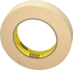 3M - 1" Wide x 60 Yd Long Tan Paper Masking Tape - Series 234, 5.9 mil Thick, 27 In/Lb Tensile Strength - Industrial Tool & Supply