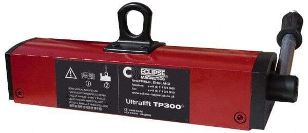 Eclipse - 880 Lb Load Capacity, Magnetic Lifter - 5" High x 14" Wide, 3 Poles, For Use with Flats - Industrial Tool & Supply