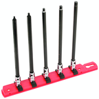 5 Piece - 2.5mm - 6.0mm - 1/4" Drive - 6" OAL - Hex Bit Socket Set - Industrial Tool & Supply