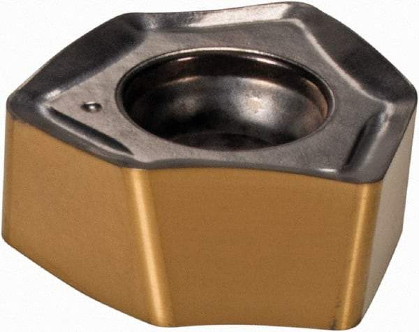 Iscar - H600 WXCU080612 HP Grade IC330 Carbide Milling Insert - TiCN/TiN Finish, 0.268" Thick, 0.537" Inscribed Circle, 1.19mm Corner Radius - Industrial Tool & Supply