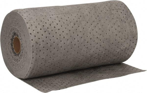 PRO-SAFE - 48 Gal Capacity per Package, Universal Roll - 150' Long x 24" Wide, Gray, Polypropylene - Industrial Tool & Supply