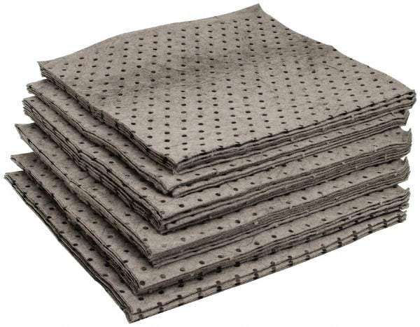 PRO-SAFE - 33 Gal Capacity per Package, Universal Pad - 17" Long x 15" Wide, Gray, Polypropylene - Industrial Tool & Supply