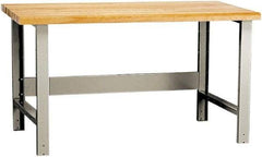 Rousseau Metal - 60 Wide x 30" Deep x 34" High, Laminated Hardwood Workbench - Fixed Legs - Industrial Tool & Supply