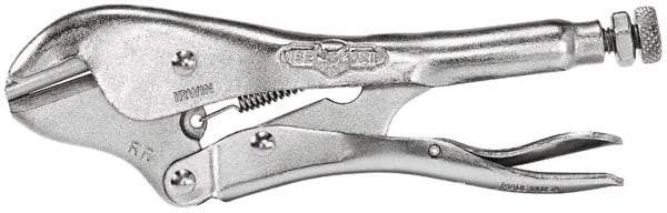 Irwin - 7" OAL Pinch Off Locking Pliers - 1" Jaw Depth, 1-1/4" Jaw Opening, Standard Handle - Industrial Tool & Supply