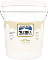 Rust-Oleum - 5 Gal White Water-Based Acrylic Enamel Primer - 180 to 545 Sq Ft Coverage, 0 gL Content, Quick Drying, Interior/Exterior - Industrial Tool & Supply