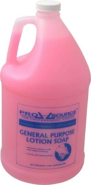 PRO-SOURCE - 1 Gal Bottle Liquid Soap - General Duty, Pink, Almond Scent - Industrial Tool & Supply