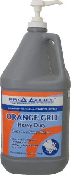 PRO-SOURCE - 1 Gal Pump Bottle Liquid Hand Cleaner - Orange (Color), Citrus Scent - Industrial Tool & Supply