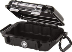 Pelican Products, Inc. - 4-1/16" Wide x 4-1/16" Deep x 2-1/8" High, Clamshell Hard Case - Black, Polycarbonate - Industrial Tool & Supply