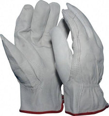 MCR Safety - Size S (7) Grain Goatskin General Protection Work Gloves - For Work & Driver, Uncoated, Slip-On Cuff, Full Fingered, White, Paired - Industrial Tool & Supply