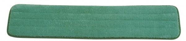 Rubbermaid - 24-1/2" Long x 5-1/2" Wide Microfiber Dust Mop Pad - Hook & Loop, Green - Industrial Tool & Supply