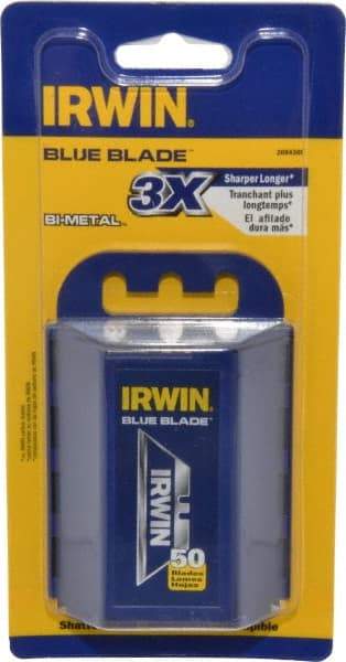 Irwin - 50 Piece Bi-Metal Utility Knife Blade - 2-3/8" OAL - Industrial Tool & Supply