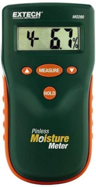 Extech - Pinless Moisture Meter - LCD Display - Industrial Tool & Supply