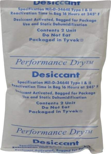 Made in USA - 2 Ounce Desiccant Packet - Silica Gel - Industrial Tool & Supply