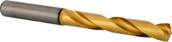 Kennametal - 3/8" 140° Solid Carbide Jobber Drill - Multilayer TiAlN Finish, Right Hand Cut, Spiral Flute, Whistle Notch Shank - Industrial Tool & Supply