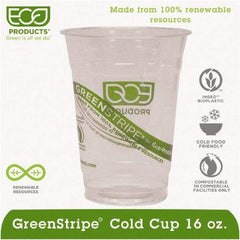 ECO PRODUCTS - Renewable & Compostable Cold Cups - 16 oz - Clear - Industrial Tool & Supply