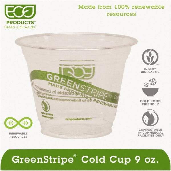 ECO PRODUCTS - Renewable & Compostable Cold Cups - 9 oz - Clear - Industrial Tool & Supply