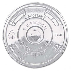 ECO PRODUCTS - GreenStripe Renewable & Compost Cold Cup Flat Lids, F/9-24 oz, 100/PK, 10 PK/CT - Industrial Tool & Supply