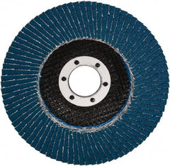 3M - 80 Grit, 4-1/2" Disc Diam, 5/8-11 Center Hole, Type 29 Zirconia Alumina Flap Disc - 13,300 Max RPM, Cloth Backing, Arbor Attaching System, Coated - Industrial Tool & Supply
