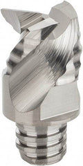 Iscar - MM ERA Grade IC08 Carbide End Milling Tip Insert - Uncoated, 3 Flutes, 1/2" Cutting Diam, 0.33" Depth of Cut, 0.65" Extension, 0.008" Cnr Rad, 45° Helix - Industrial Tool & Supply