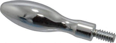 Gibraltar - 10-24 Threaded Stem, Fixed Handwheel & Machine Handle - Carbon Steel Bulb Shape Handle, 3/8" Long Carbon Steel Stem, 1-11/16" Handle Length, 2-1/16" OAL - Industrial Tool & Supply