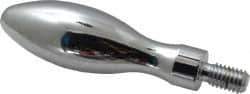 Gibraltar - 3/8-16 Threaded Stem, Fixed Handwheel & Machine Handle - Carbon Steel Bulb Shape Handle, 11/16" Long Carbon Steel Stem, 3-3/16" Handle Length, 3-7/8" OAL - Industrial Tool & Supply