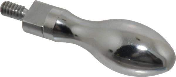 Gibraltar - 10-24 Threaded Stem, Revolving Handwheel & Machine Handle - Carbon Steel Bulb Shape Handle, 3/8" Long Carbon Steel Stem, 1-7/8" Handle Length, 2-1/4" OAL - Industrial Tool & Supply