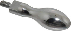 Gibraltar - 10-24 Threaded Stem, Revolving Handwheel & Machine Handle - Carbon Steel Bulb Shape Handle, 3/8" Long Carbon Steel Stem, 1-7/8" Handle Length, 2-1/4" OAL - Industrial Tool & Supply