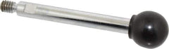 Gibraltar - 1/4-20 Stem, 3/4" Knob Diam, 5/16" Shaft Diam, Gear Lever Arm with Ball Knob - 3/8" Thread Length, 3.1" Handle Length, Steel Shaft, Phenolic Knob - Industrial Tool & Supply