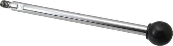 Gibraltar - 1/4-20 Stem, 3/4" Knob Diam, 0.31" Shaft Diam, Gear Lever Arm with Ball Knob - 3/8" Thread Length, 5.2" Handle Length, Steel Shaft, Phenolic Knob - Industrial Tool & Supply