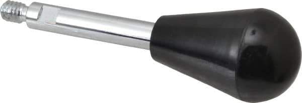 Gibraltar - 1/4-20 Stem, 1" Knob Diam, 0.31" Shaft Diam, Gear Lever Arm with Oval Knob - 3/8" Thread Length, 3.2" Handle Length, Steel Shaft, Phenolic Knob - Industrial Tool & Supply