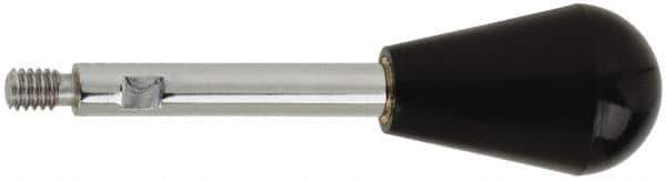 Gibraltar - 1/4-20 Stem, 1" Knob Diam, 0.31" Shaft Diam, Gear Lever Arm with Oval Knob - 3/8" Thread Length, 3.4" Handle Length, Steel Shaft, Phenolic Knob - Industrial Tool & Supply