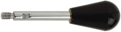 Gibraltar - 1/4-20 Stem, 1" Knob Diam, 0.31" Shaft Diam, Gear Lever Arm with Oval Knob - 3/8" Thread Length, 3.4" Handle Length, Steel Shaft, Phenolic Knob - Industrial Tool & Supply