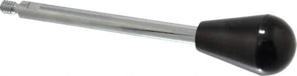 Gibraltar - 1/4-20 Stem, 1" Knob Diam, 0.31" Shaft Diam, Gear Lever Arm with Oval Knob - 3/8" Thread Length, 4.9" Handle Length, Steel Shaft, Phenolic Knob - Industrial Tool & Supply