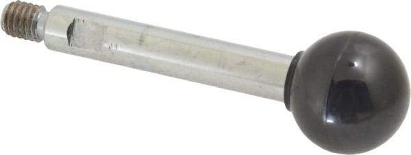 Gibraltar - 5/16-18 Stem, 1" Knob Diam, 3/8" Shaft Diam, Gear Lever Arm with Ball Knob - 7/16" Thread Length, 3.1" Handle Length, Steel Shaft, Phenolic Knob - Industrial Tool & Supply