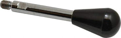 Gibraltar - 5/16-18 Stem, 1" Knob Diam, 0.39" Shaft Diam, Gear Lever Arm with Oval Knob - 7/16" Thread Length, 3.8" Handle Length, Steel Shaft, Phenolic Knob - Industrial Tool & Supply