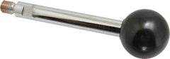 Gibraltar - 3/8-16 Stem, 1-3/8" Knob Diam, 0.47" Shaft Diam, Gear Lever Arm with Ball Knob - 1/2" Thread Length, 4.3" Handle Length, Steel Shaft, Phenolic Knob - Industrial Tool & Supply