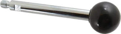 Gibraltar - 3/8-16 Stem, 1-3/8" Knob Diam, 1/2" Shaft Diam, Gear Lever Arm with Ball Knob - 1/2" Thread Length, 4.8" Handle Length, Steel Shaft, Phenolic Knob - Industrial Tool & Supply