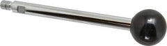 Gibraltar - 3/8-16 Stem, 1-3/8" Knob Diam, 1/2" Shaft Diam, Gear Lever Arm with Ball Knob - 1/2" Thread Length, 5.8" Handle Length, Steel Shaft, Phenolic Knob - Industrial Tool & Supply