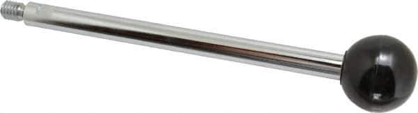Gibraltar - 3/8-16 Stem, 1-3/8" Knob Diam, 0.47" Shaft Diam, Gear Lever Arm with Ball Knob - 1/2" Thread Length, 7.1" Handle Length, Steel Shaft, Phenolic Knob - Industrial Tool & Supply