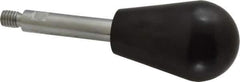 Gibraltar - 3/8-16 Stem, 1-5/8" Knob Diam, 0.47" Shaft Diam, Gear Lever Arm with Oval Knob - 1/2" Thread Length, 4-1/2" Handle Length, Steel Shaft, Phenolic Knob - Industrial Tool & Supply