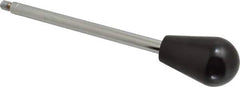 Gibraltar - 3/8-16 Stem, 1-5/8" Knob Diam, 0.47" Shaft Diam, Gear Lever Arm with Oval Knob - 1/2" Thread Length, 8-1/2" Handle Length, Steel Shaft, Phenolic Knob - Industrial Tool & Supply