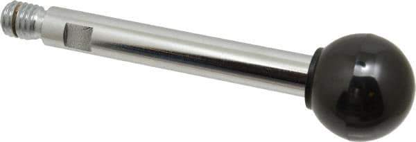 Gibraltar - 1/2-13 Stem, 1-3/8" Knob Diam, 9/16" Shaft Diam, Gear Lever Arm with Ball Knob - 5/8" Thread Length, 5" Handle Length, Steel Shaft, Phenolic Knob - Industrial Tool & Supply