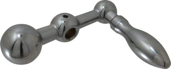Gibraltar - 9/16" Hub Diam x 9/16" Hub Height Revolving Crank Handle - 5/16" Reamed Bore, 1" Knob Diam, 2-3/4" High, 2-1/2" Center to Center, Steel - Industrial Tool & Supply