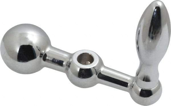 Gibraltar - 9/16" Hub Diam x 9/16" Hub Height Solid Crank Handle - 5/16" Reamed Bore, 1" Knob Diam, 2-9/16" High, 2-1/2" Center to Center, Steel - Industrial Tool & Supply
